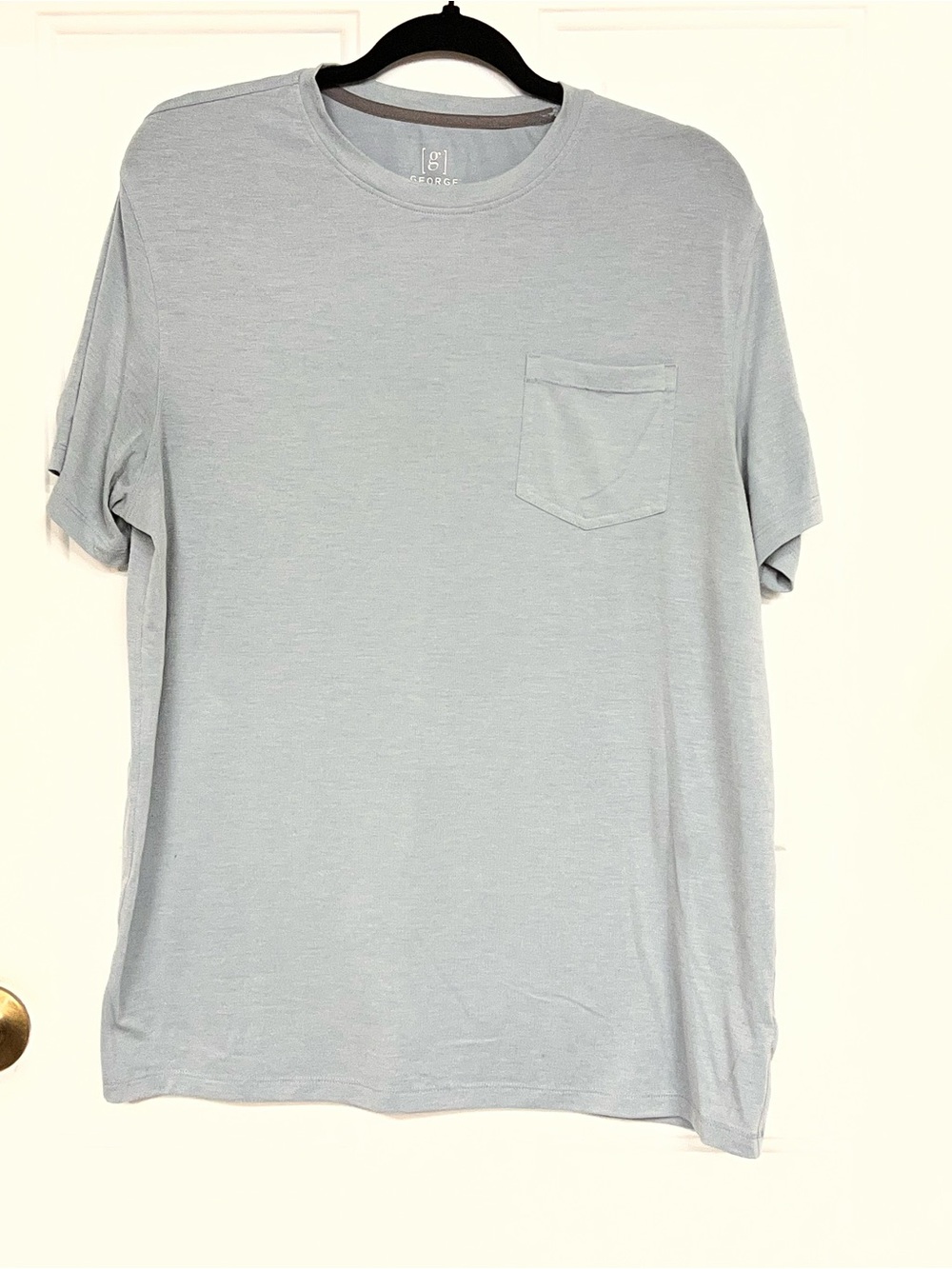 George Men's Pale Blue Short Sleeve Pocket Tee